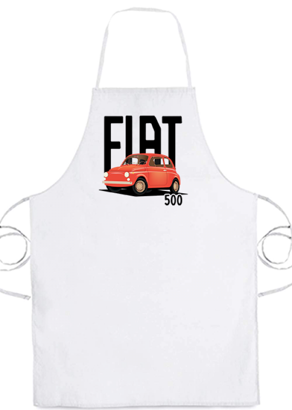 Kötény Fiat 500 fehér