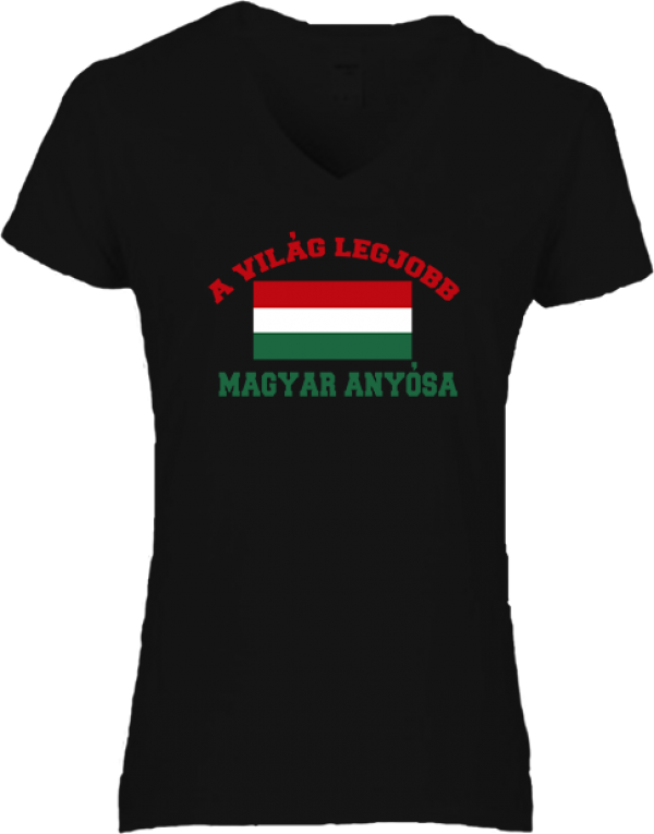 A világ legjobb magyar anyósa női póló fekete