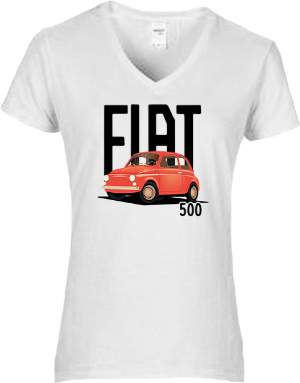 Női póló Fiat 500 női fehér