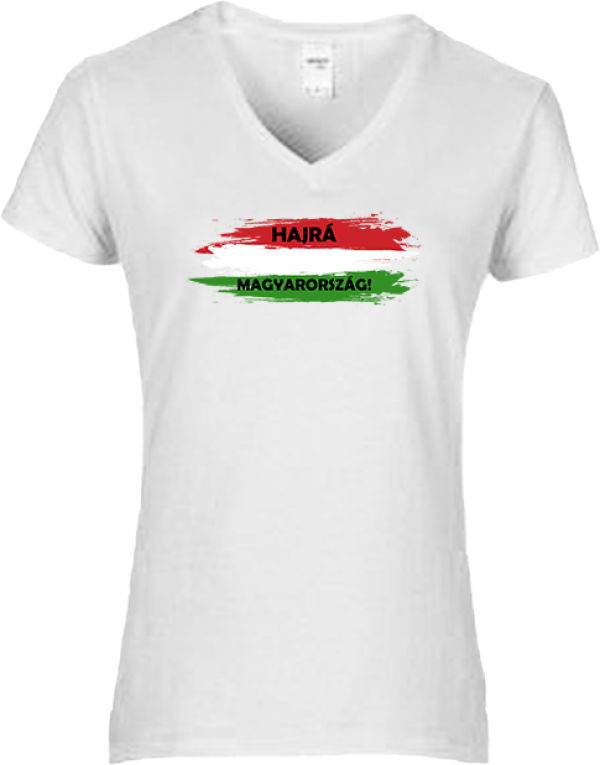 Hajrá Magyarország női póló fehér