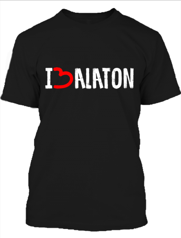 I love Balaton férfi póló fekete