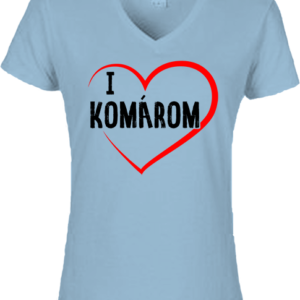I love Komárom – Női V nyakú póló