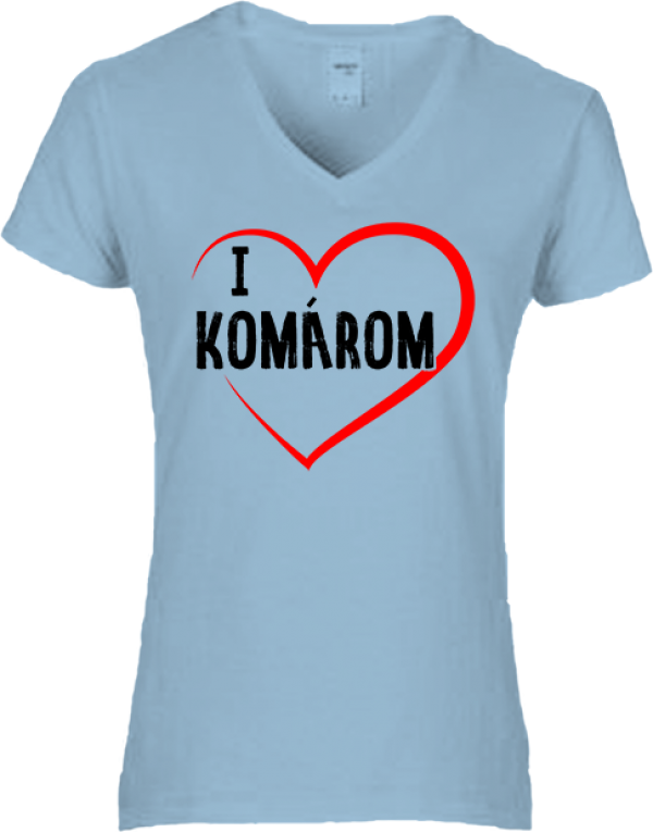 I love Komárom női póló világoskék