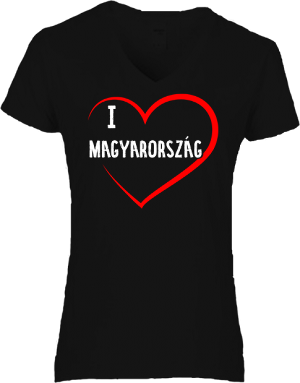 I love Magyarország női póló fekete