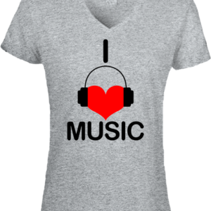 I love music – Női V nyakú póló