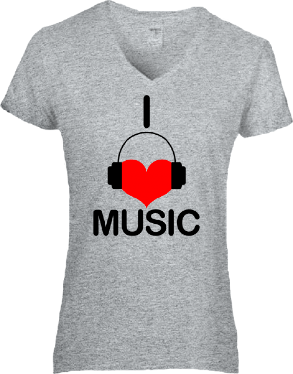 I love music női póló szürke