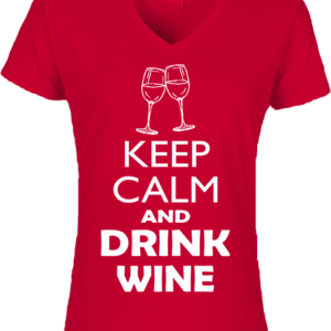 Keep calm bor – Női V nyakú póló