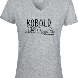 Kobold Francia Bulldog – Női V nyakú póló