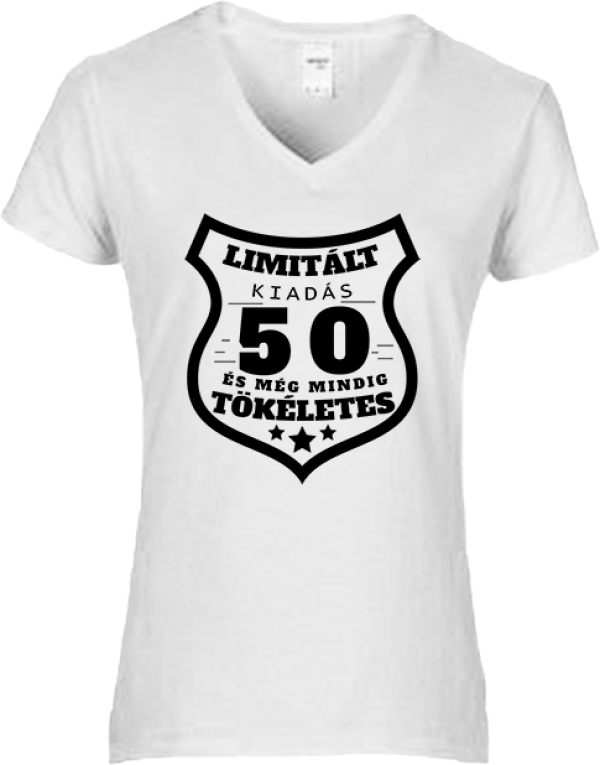 Női póló Limitált kiadás 50 női fehér
