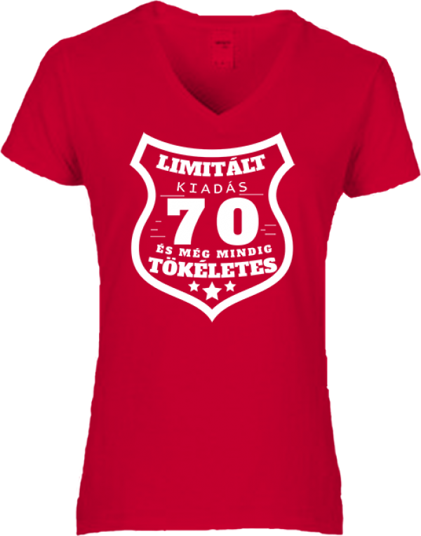 Női póló Limitált kiadás 70 női piros