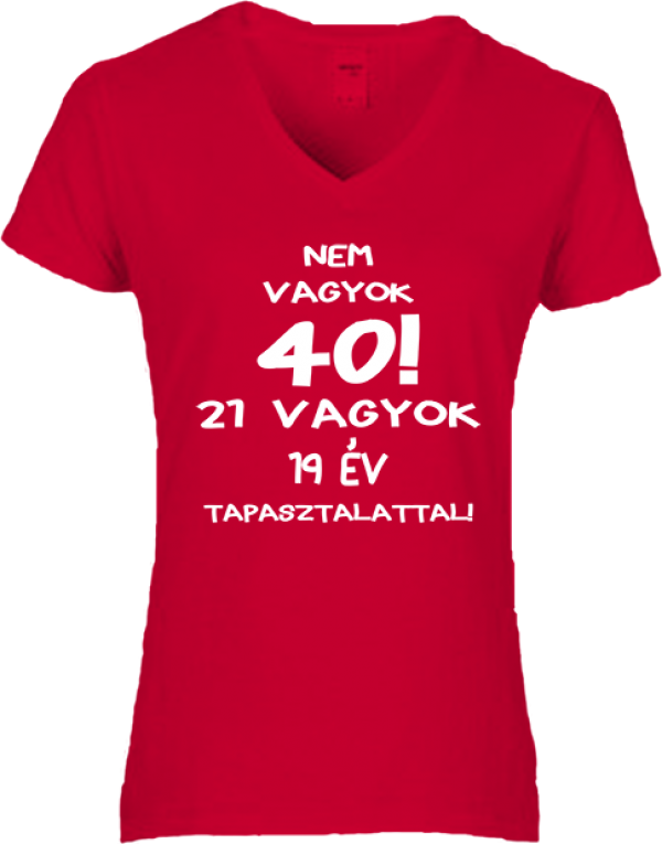 Női póló Születésnap 40 női piros