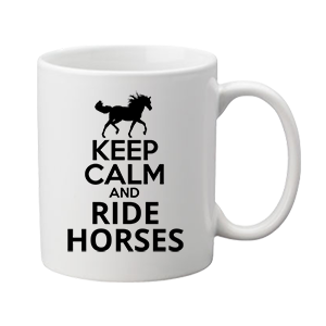 Keep calm and ride horses lovas – bögre