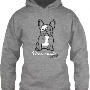 Denevérfülű sármőr francia bulldog – Unisex kapucnis pulóver