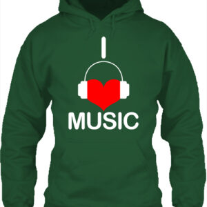 I love music – Unisex kapucnis pulóver