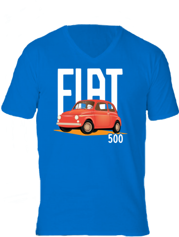 Póló Fiat 500 királykék