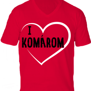 I love Komárom -Férfi V nyakú póló