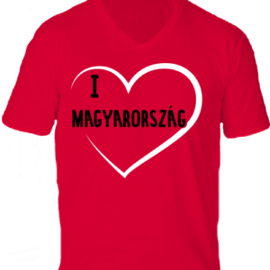 I love Magyarország -Férfi V nyakú póló