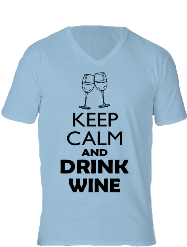 Póló Keep calm bor világoskék