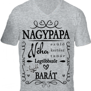 Nagypapa barát -Férfi V nyakú póló