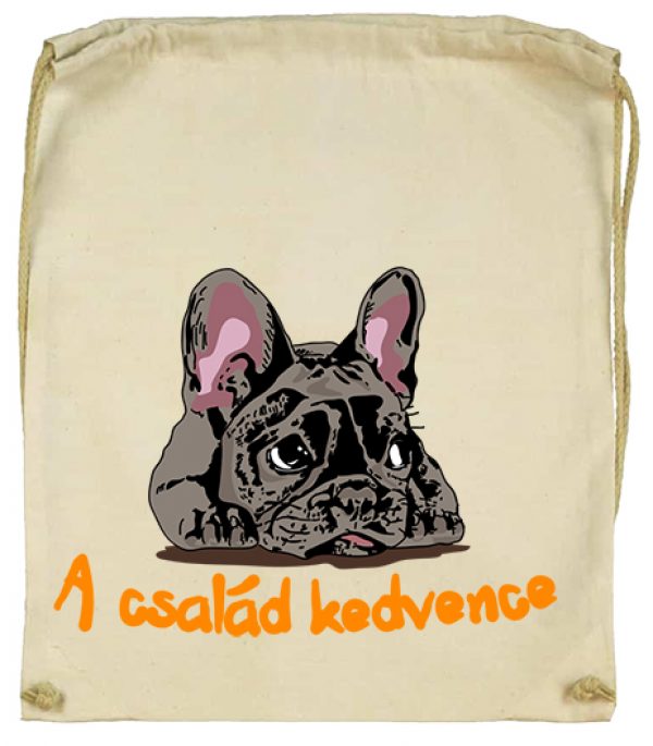Tornazsák A család kedvence francia bulldog natur