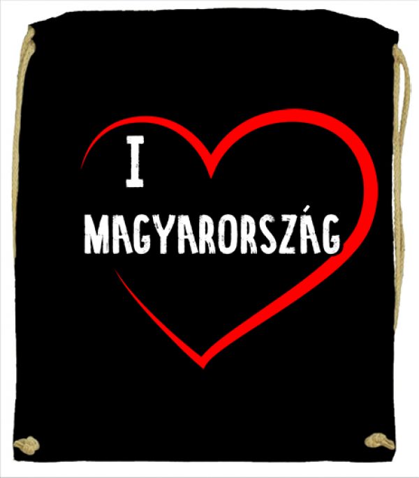 Tornazsák I love Magyarország fekete