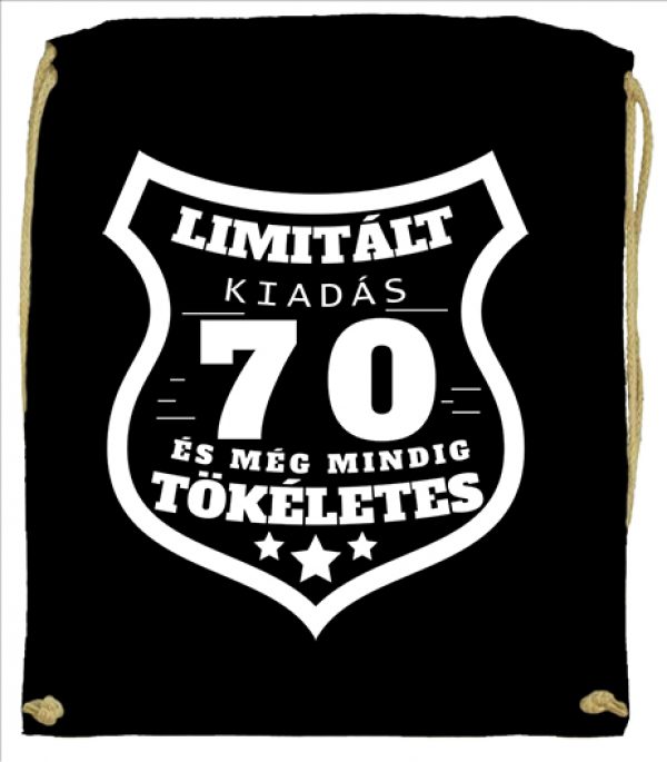 Tornazsák Limitált kiadás 70 fekete