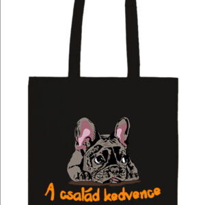 A család kedvence francia bulldog – Prémium hosszú fülű táska