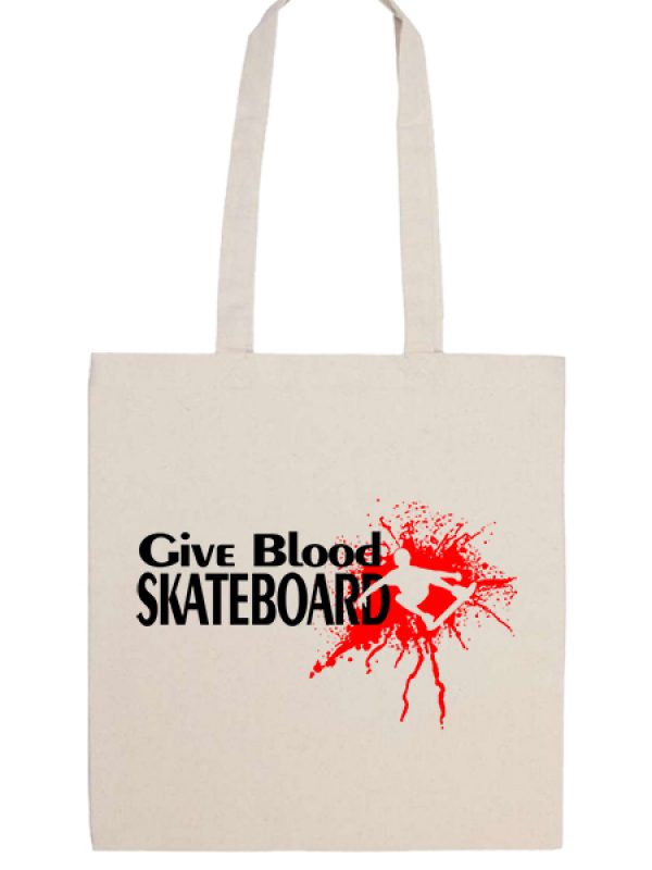Táska Give blood skateboard natur