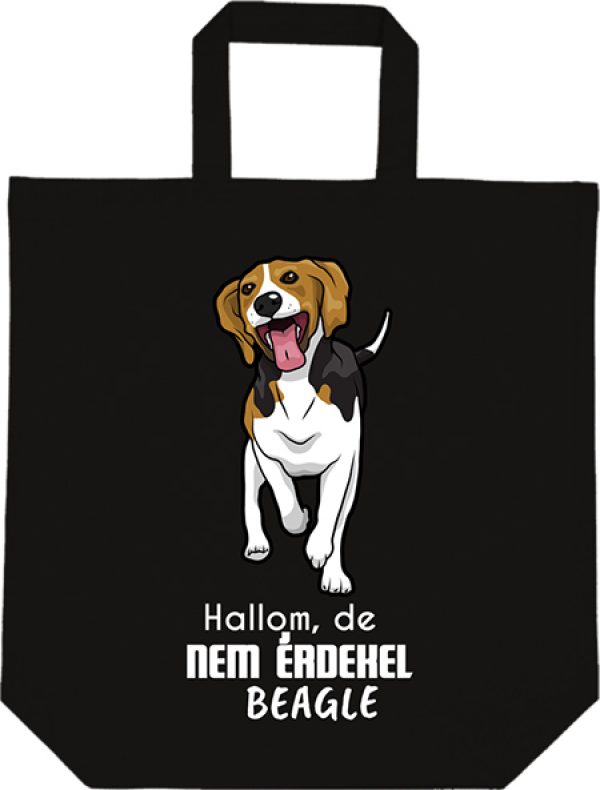 Táska Hallom de nem érdekel beagle fekete