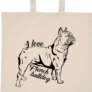 I love french bulldog francia bulldog – Basic rövid fülű táska
