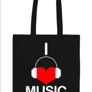 I love music – Prémium hosszú fülű táska