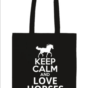 Keep calm and love horses lovas – Basic hosszú fülű táska