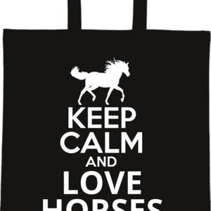 Keep calm and love horses lovas – Basic rövid fülű táska