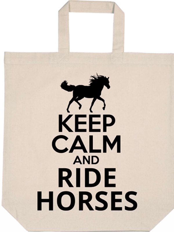 Táska Keep calm and ride horses natur