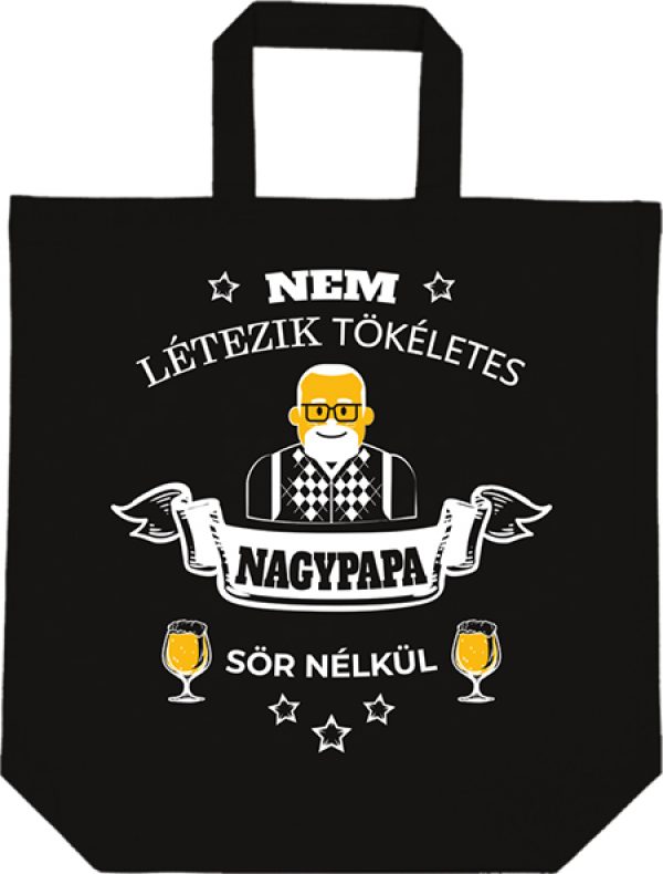 Táska Nem létezik tökéletes nagypapa sör nélkül fekete