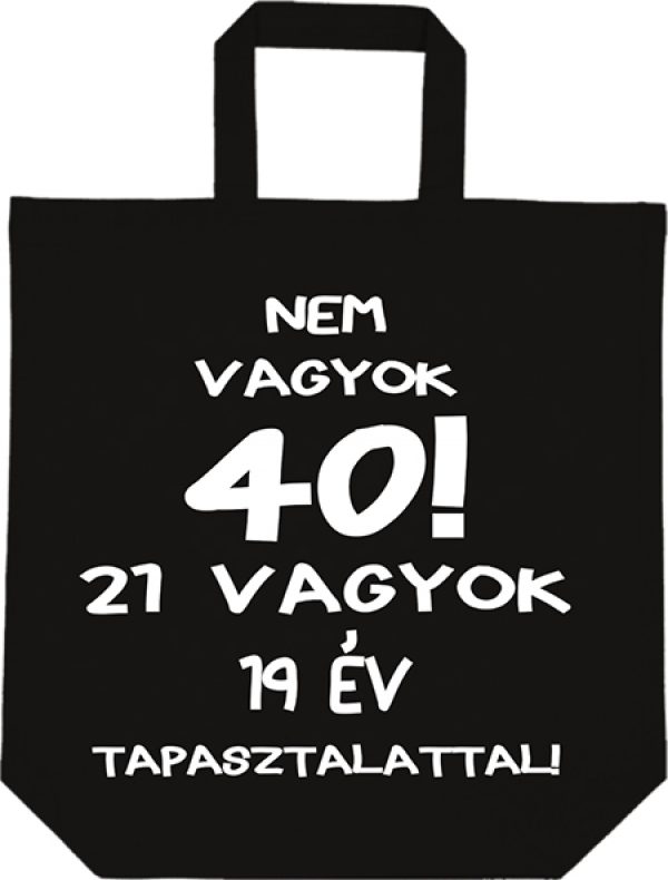 Táska Születésnap 40 fekete