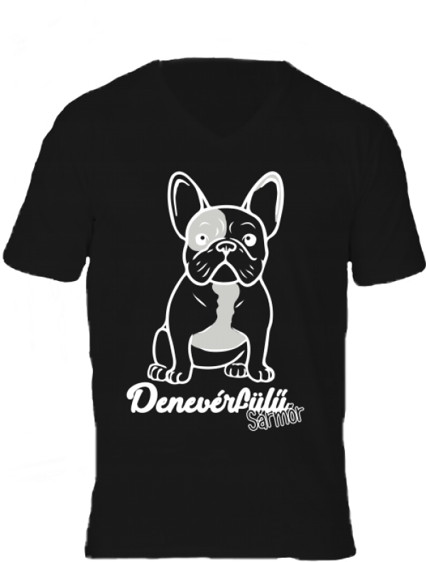 Póló Denevérfülű sármőr francia bulldog fekete
