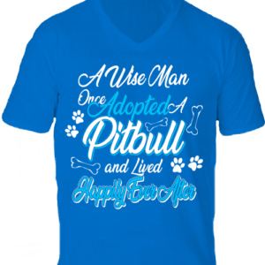Adopted pitbull -Férfi V nyakú póló