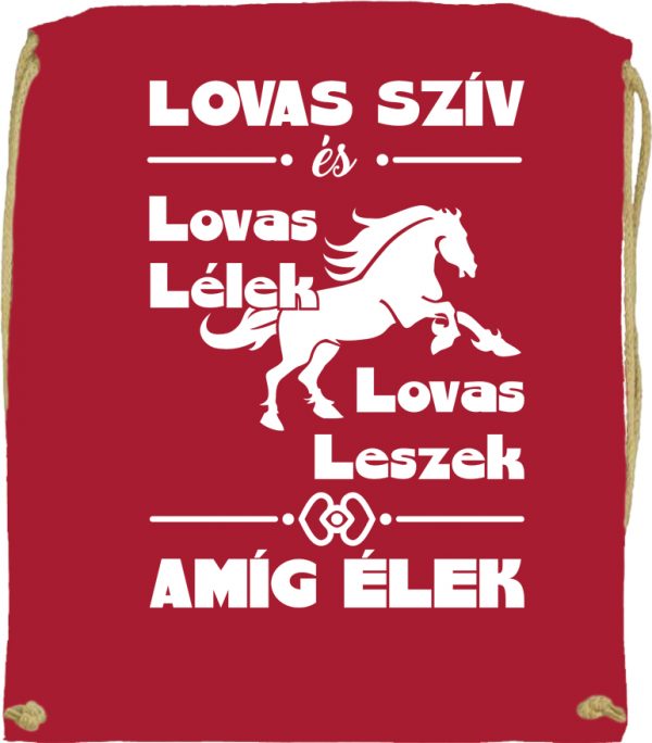 Tornazsák Lovas szív és lovas lélek cherry