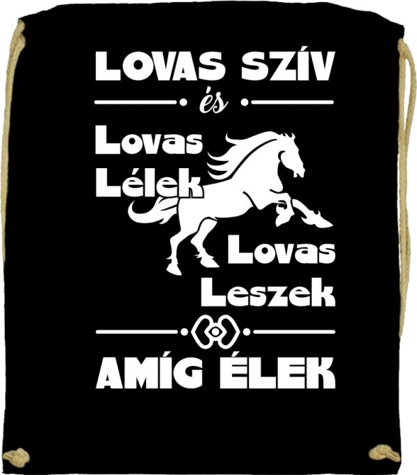 Tornazsák Lovas szív és lovas lélek fekete