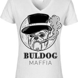 Buldog maffia- Női V nyakú póló