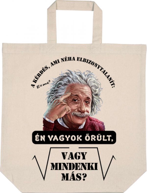 Táska Mindenki őrül Einstein natúr