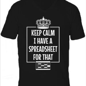 Keep calm I have a spreadsheet-Férfi V nyakú póló