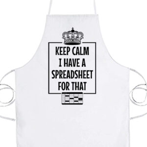 Keep calm I have a spreadsheet- Basic kötény