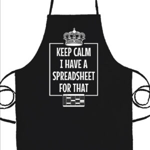 Keep calm I have a spreadsheet- Prémium kötény