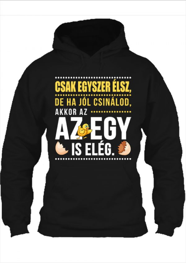 Pulóver Csak egyszer élsz fekete