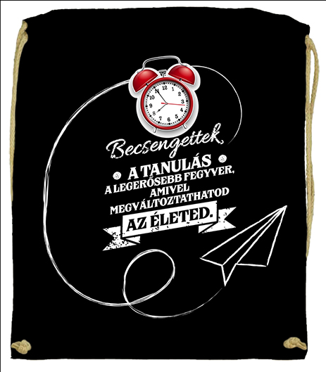 Tornazsák Becsengettek fekete