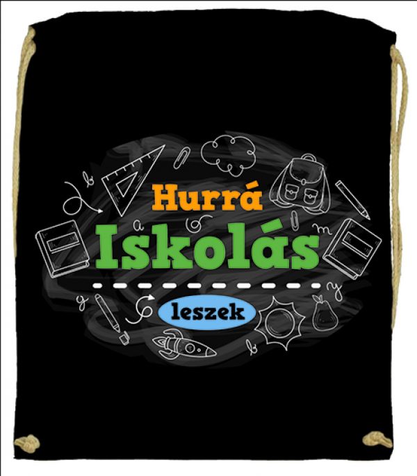 Tornazsák Hurrá iskolás leszek fekete