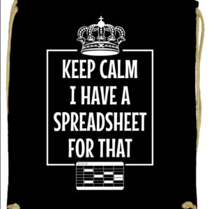 Keep calm I have a spreadsheet- Basic tornazsák