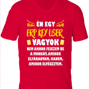 ERP key user-Férfi V nyakú póló